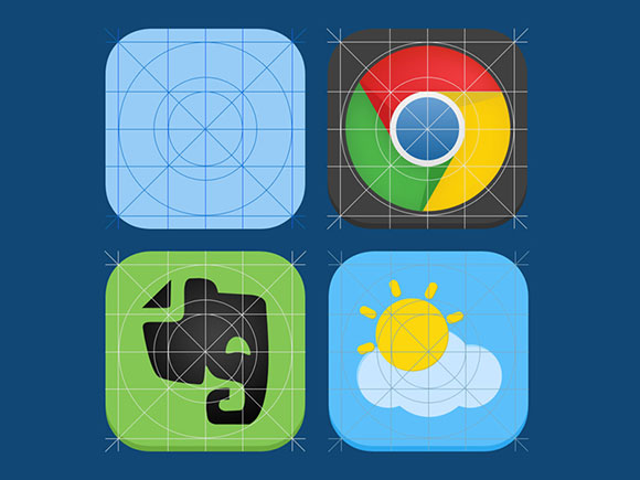 iOS7 guías de los iconos