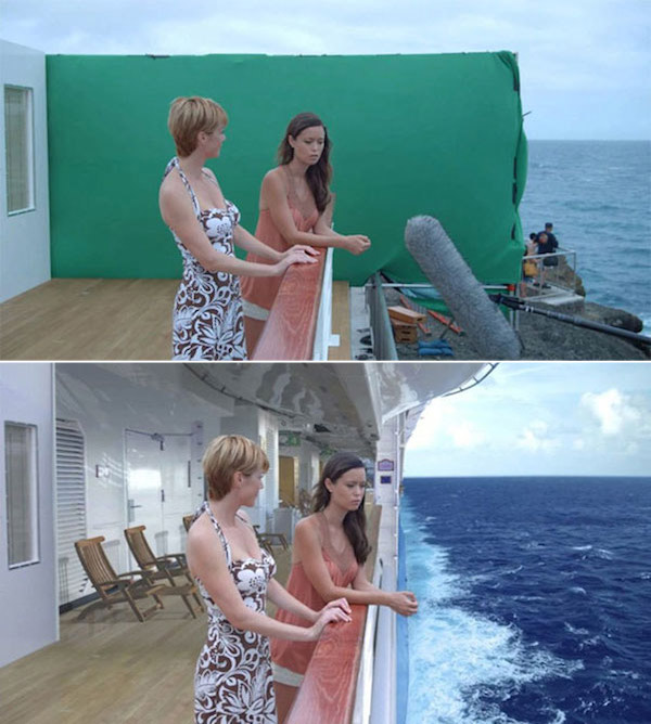 Deadly Honeymoon: Before and after green screen + CGI