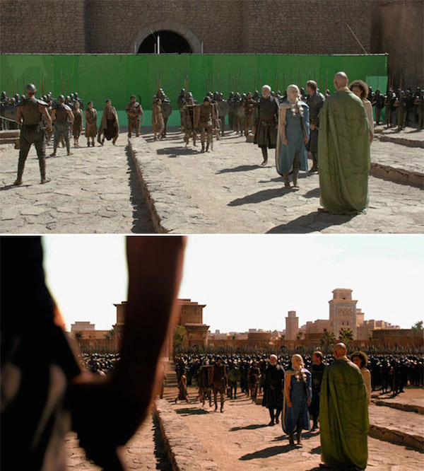Game of Thrones: Before and after green screen + CGI (2)