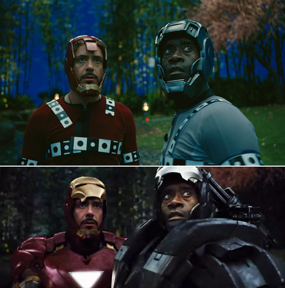Iron Man: Before and after green screen + CGI (2)