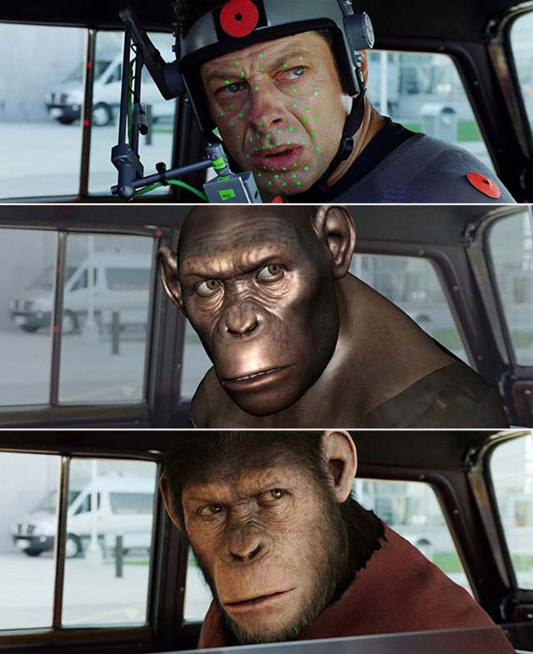 Rise of the Planet of the Apes: Before and after green screen + CGI