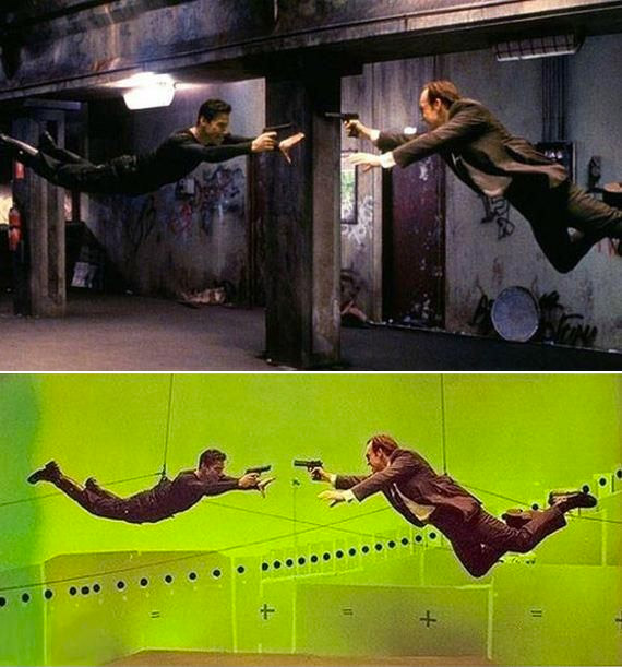The Matrix: Before and after green screen + CGI