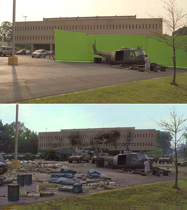 The Walking Dead: Before and after green screen + CGI (2)