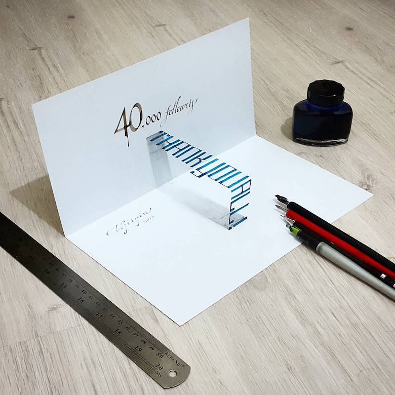 3d calligraphy and lettering by Tolga Girgin - 6
