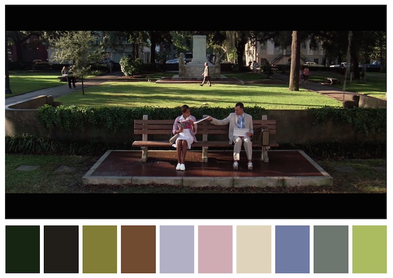 Cinema Palettes: Color palettes from famous movies - Forrest Gump
