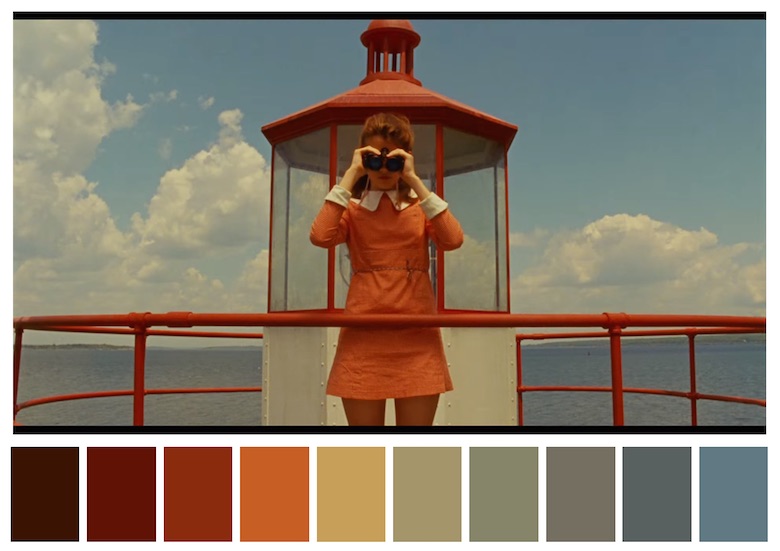 Cinema Palettes: Color palettes from famous movies - Moonrise Kingdom