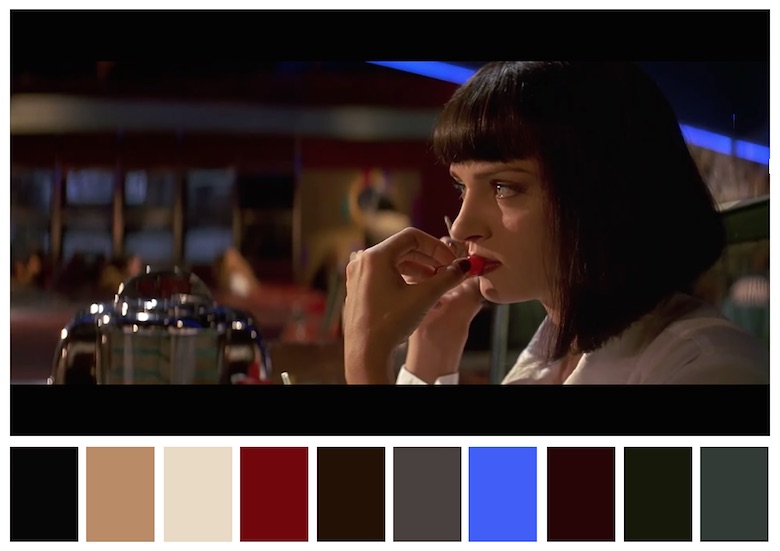 Cinema Palettes: Color palettes from famous movies - Pulp Fiction