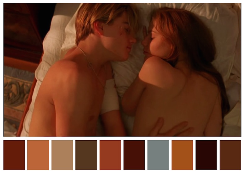 Cinema Palettes: Color palettes from famous movies - Romeo + Juliet