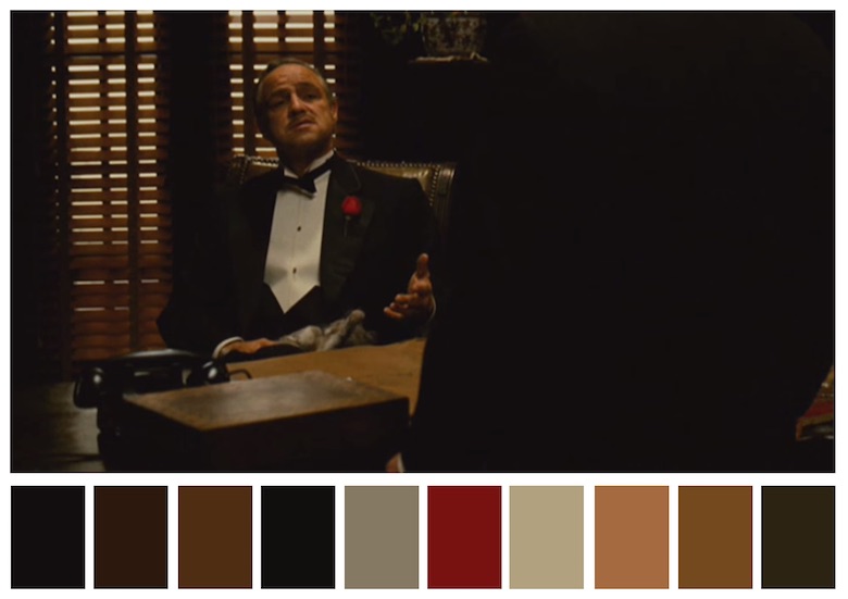 Cinema Palettes: Color palettes from famous movies - The Godfather