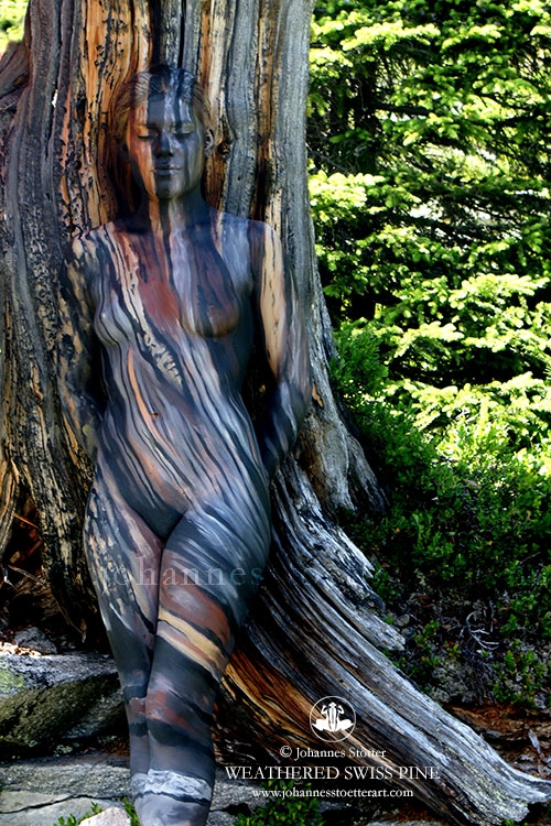 body art paintings nature inspired illusions tree 1