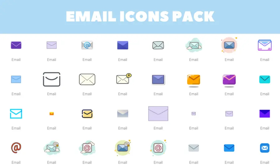 Email icons pack