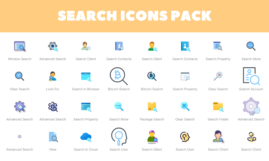 Search icons pack