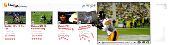 Madden NFL - You Tube Masthead