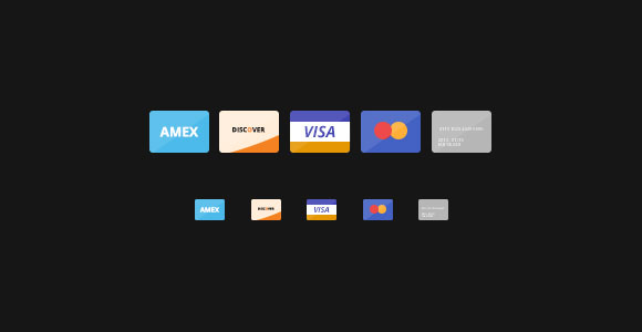 Flat Credit cards icons