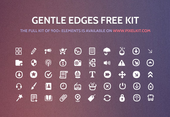 Gentle edges 50 icon set