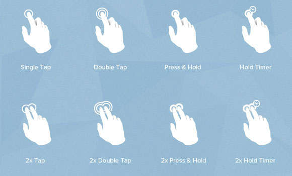 Touch gesture finger icons