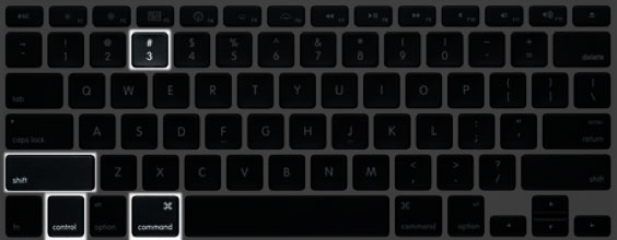 shortcut key for specific screenshot dimensions mac