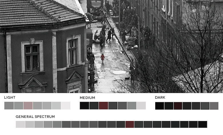 Schindler's List – Color Palette