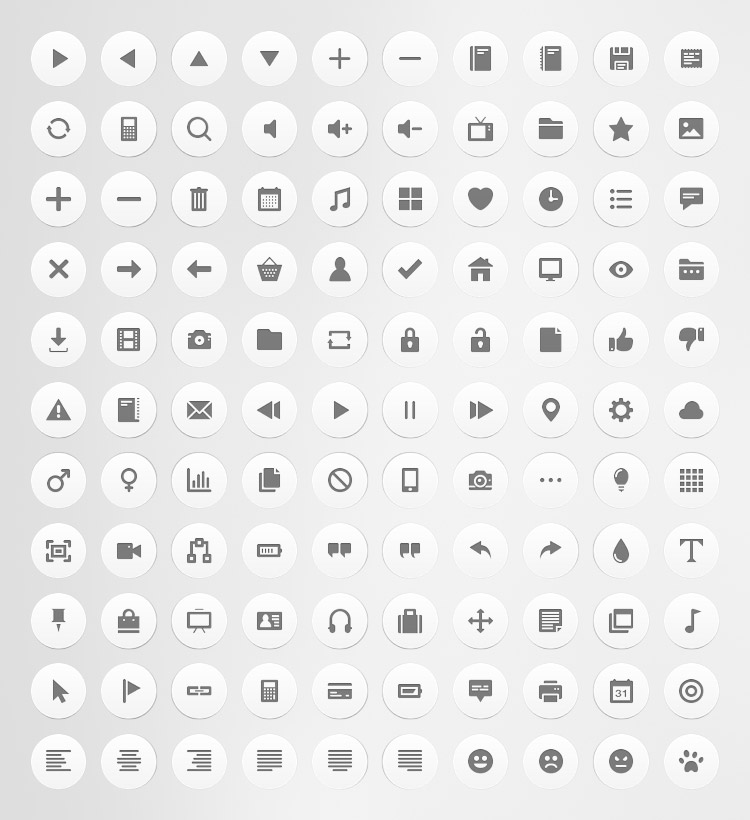 110 Free Flat RoundIcons For Commercial Use 