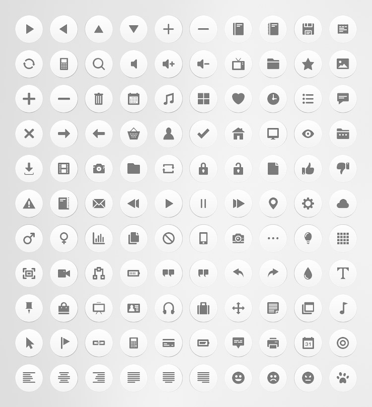 Free Download: 110 Flat Icons For Personal or Commercial Use [with