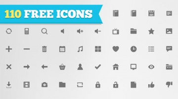 Free Download: 110 Flat Icons For Personal or Commercial Use