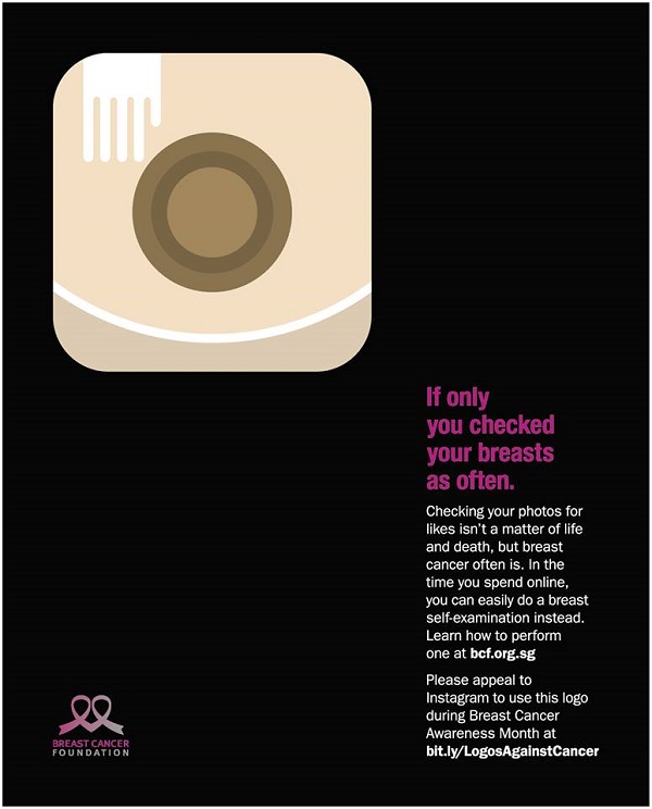 Breast Cancer Foundation - If Only You Checked Your Breasts As Often - Instagram Logo