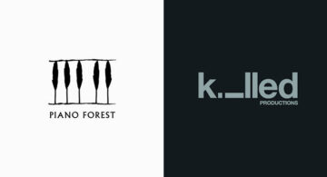 Clever hidden meaning logo designs featuring Piano Forest and Killed Productions