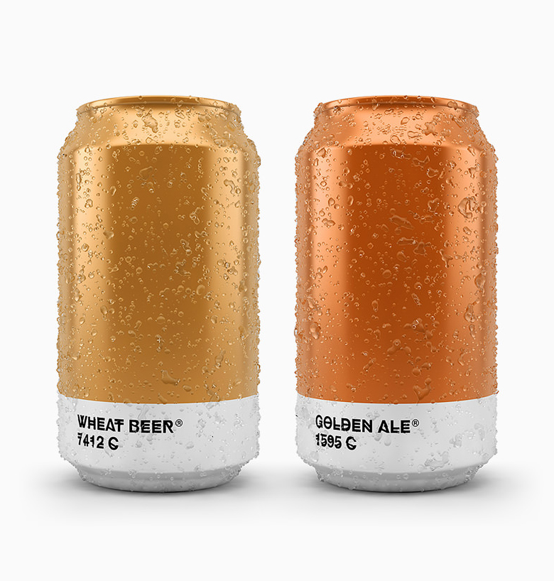 Pantone Color Beer Can Packaging - Wheat Beer / Golden Ale