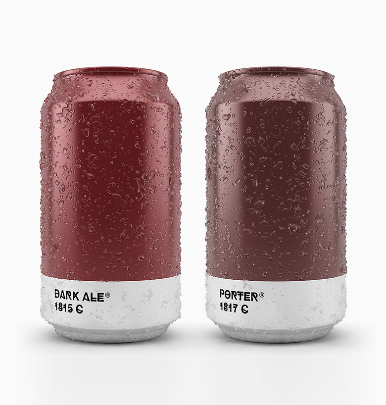 Pantone Color Beer Can Packaging - Dark Ale / Porter