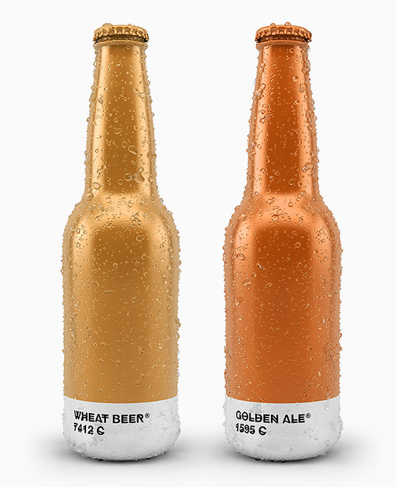 Pantone Color Beer Bottle Packaging - Wheat Beer / Golden Ale