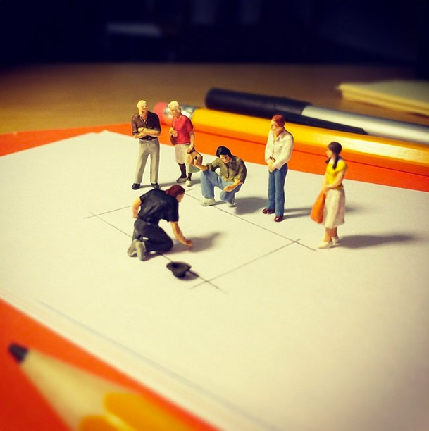 Derrick Lin's miniature figures capture everyday ups and downs of