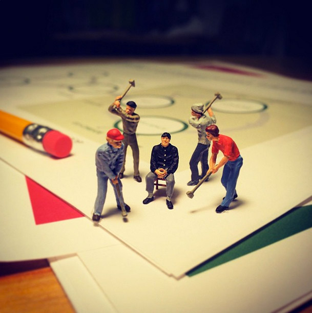 Life In An Agency, Miniature Figure Photographs - 6