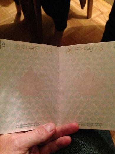 Old Canadian Passport