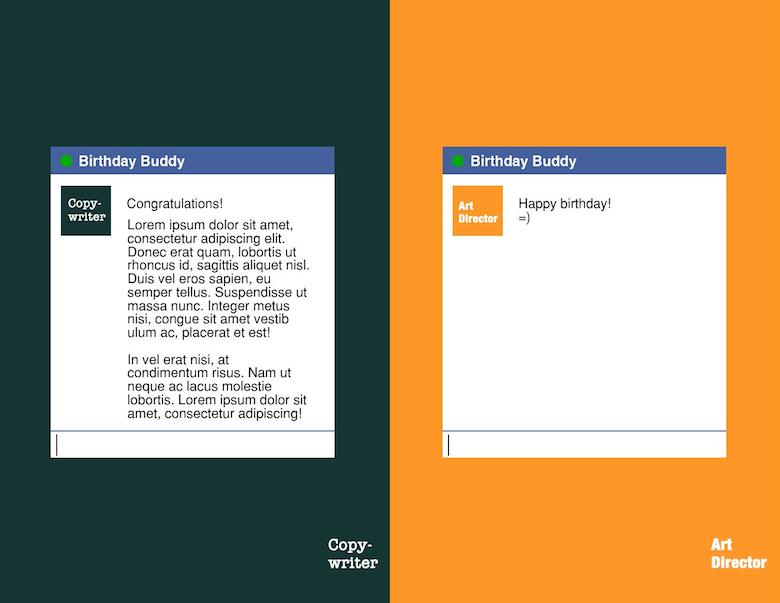 Copywriter vs. Art Director: How they wish Happy Birthday