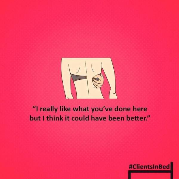 Clients In Bed - Funny Feedback Illustrations - 18
