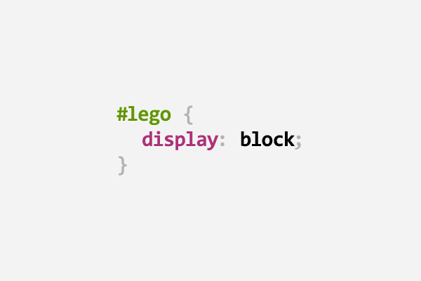CSS pun about Lego using display: block