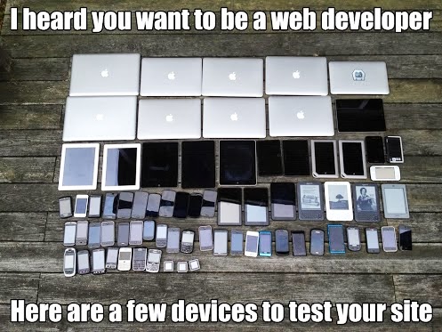 Web Designer Jokes - Devices to test your site