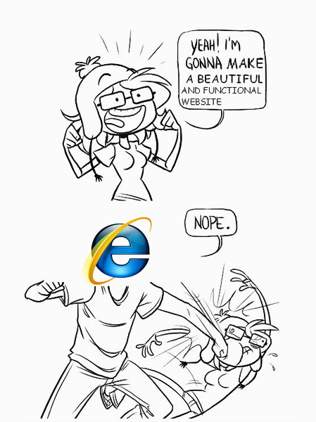 Internet Explorer vs Beautiful Web Design