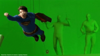 Superman Returns: Before and after green screen + CGI