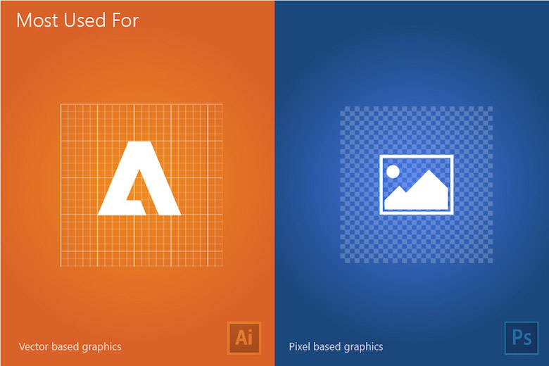 Adobe Illustrator vs Photoshop Differences - Vector vs Raster Graphics