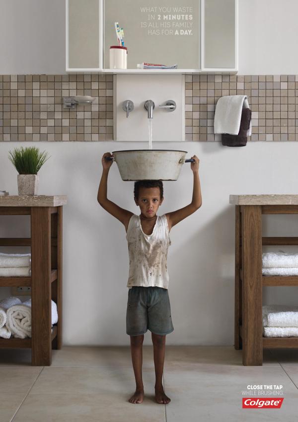 Colgate - Sink Boy - Save Water, Close Tap While Brushing