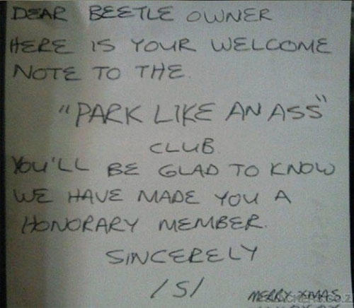 Funny Windshield Notes For Bad Parking - 17