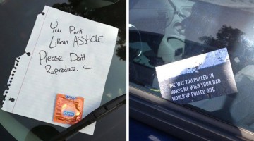 funny-windshield-notes-bad-driver-parking