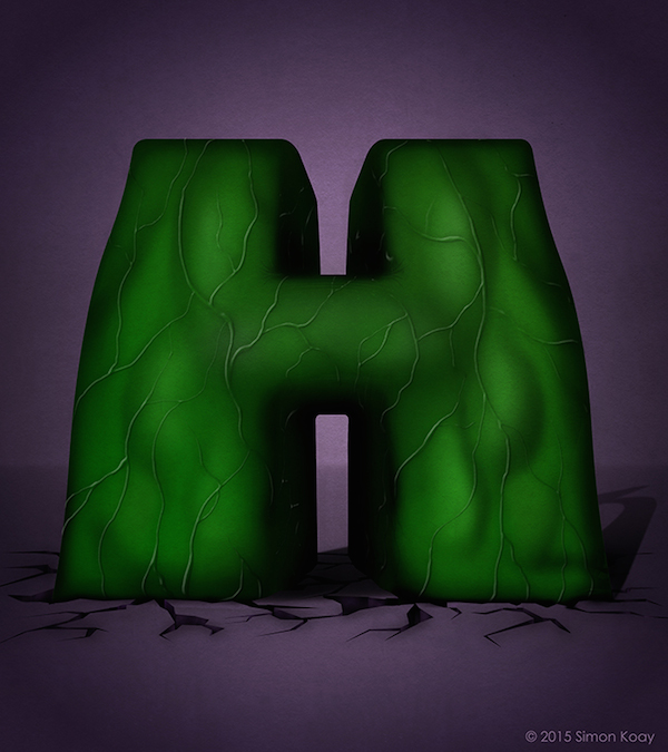 Superhero Themed Alphabets - Hulk