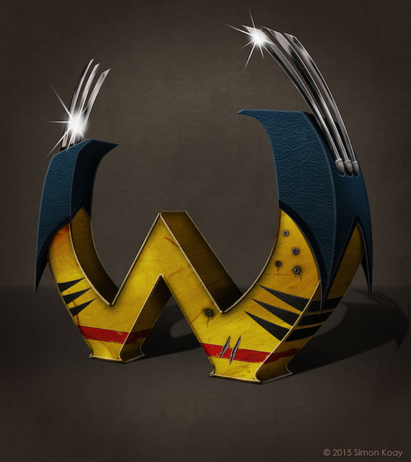 Superhero Themed Alphabets - Wolverine