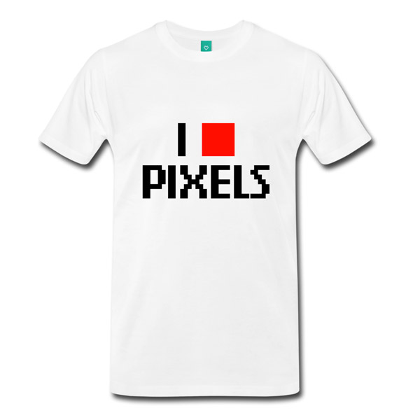 Buy T-Shirts For Graphic & Web Designers - I Love Pixels