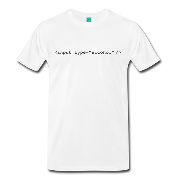 Buy T-Shirts For Graphic & Web Designers - Input Type Alcohol