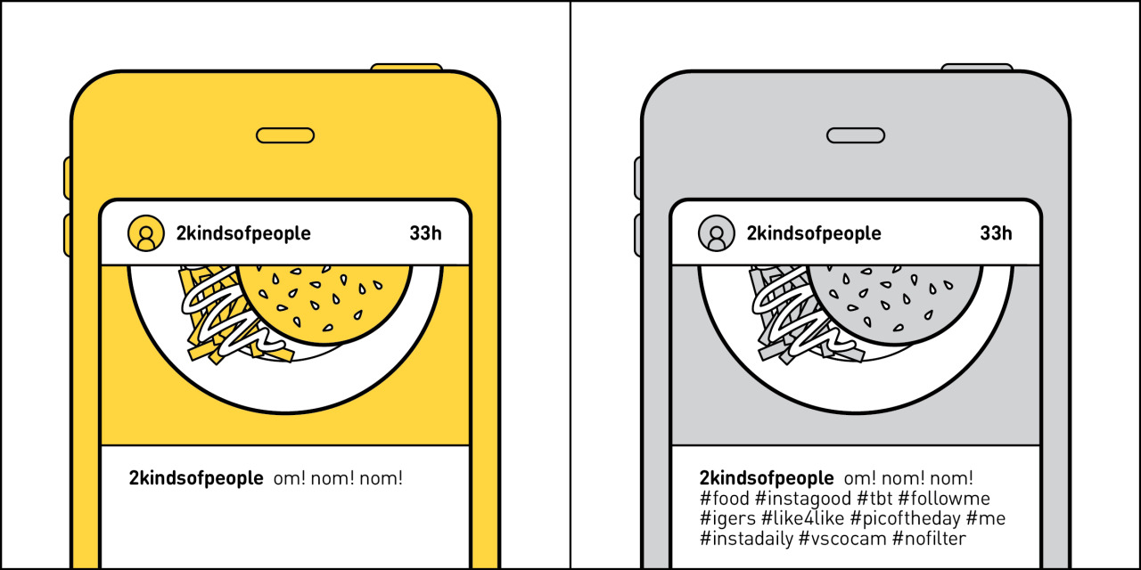 Two kinds of people - Instagram hashtags