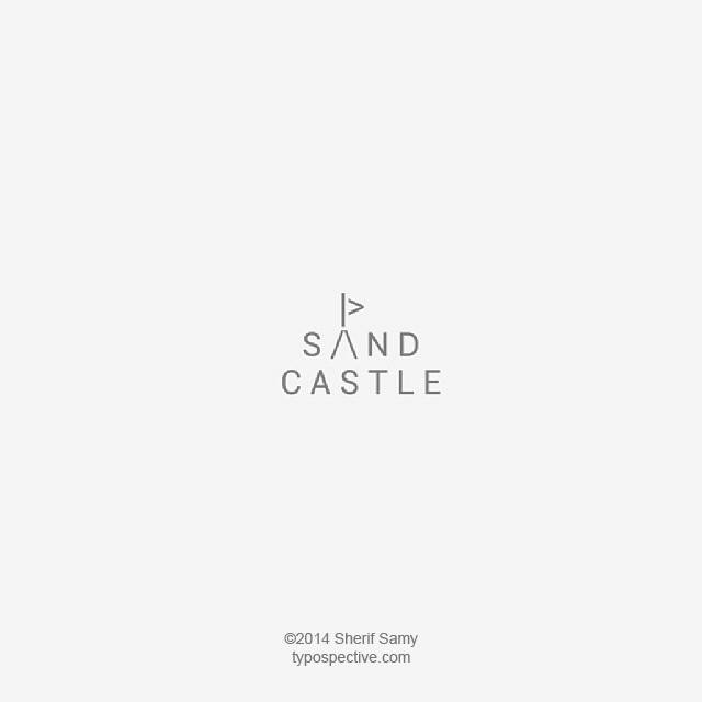 Minimal Type Art Using Letters, Symbols On Mobile Keypad - Sand Castle