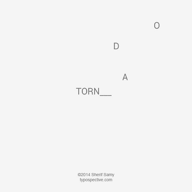 Minimal Type Art Using Letters, Symbols On Mobile Keypad - Tornado